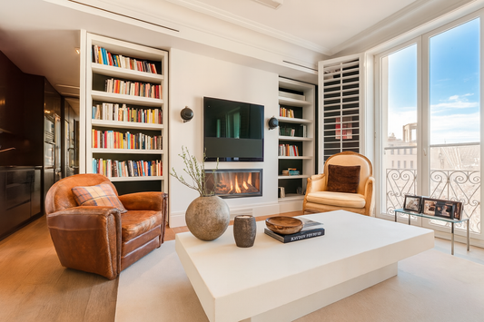 mesa de centro cuadrada microcemento