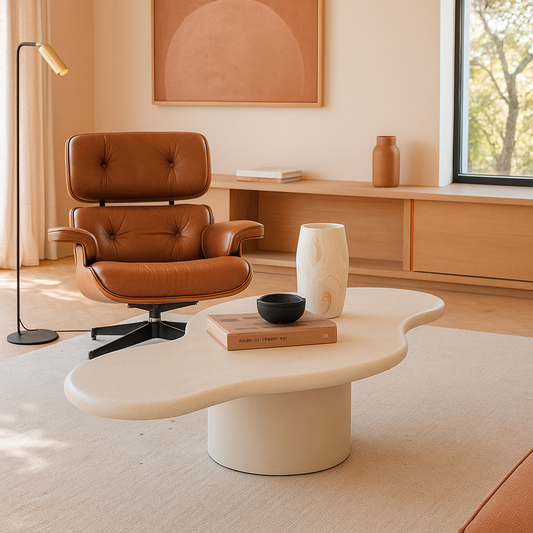 mesa de microcemento de centro