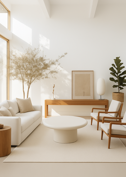 mesa de centro de microcemento