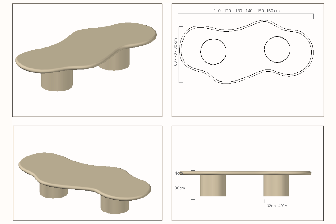 Mesa de centro Comillas
