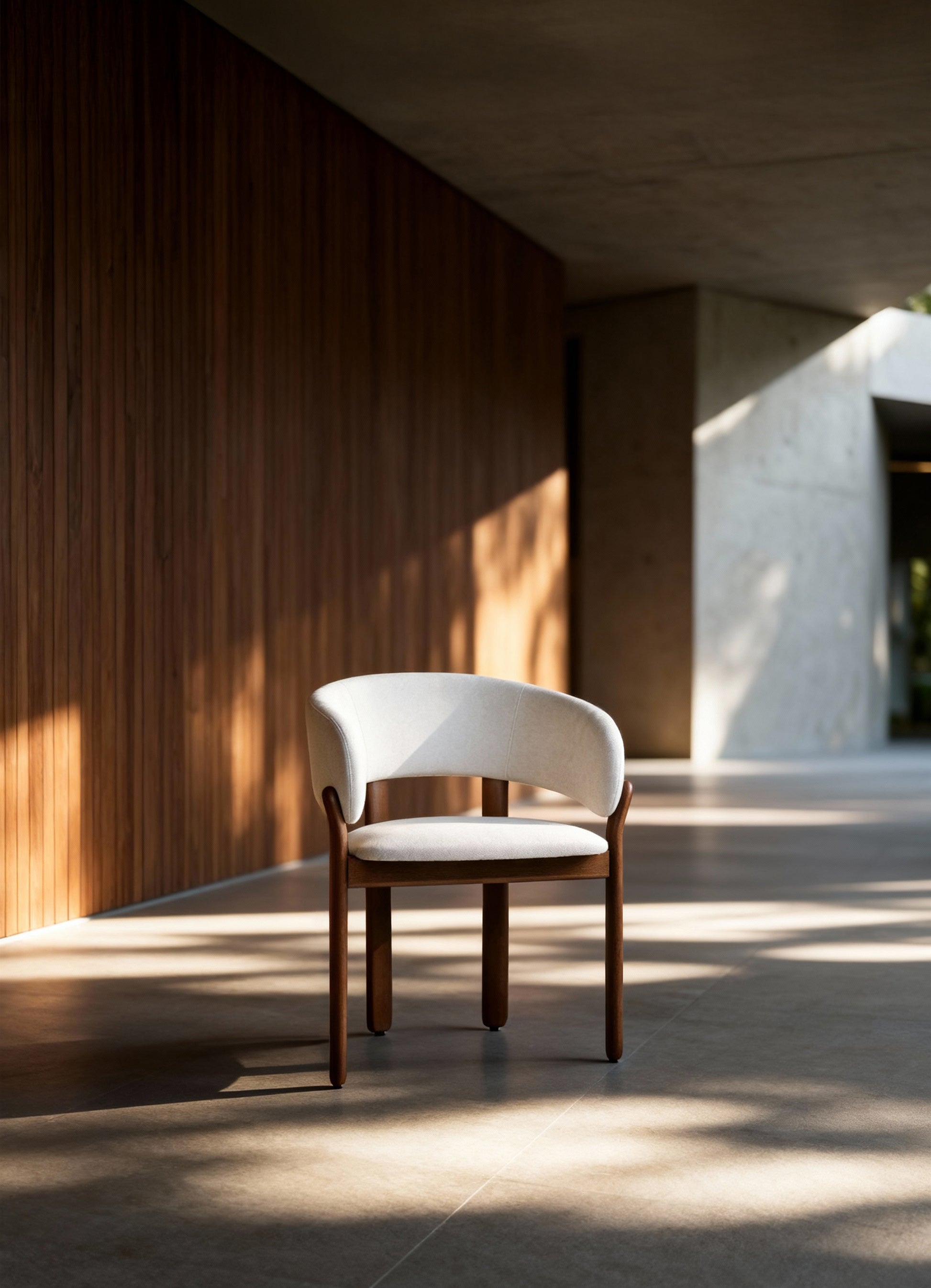 Silla de madera y tela