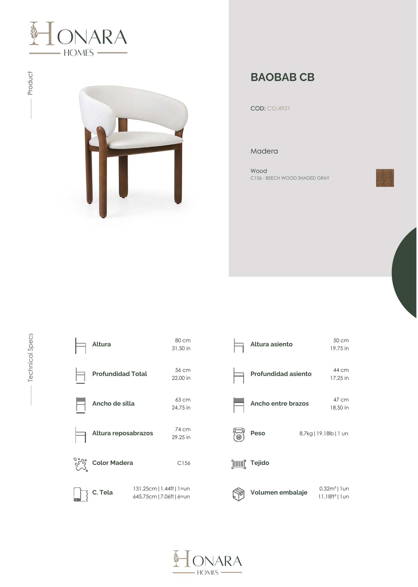 Silla Comedor Baobab cb