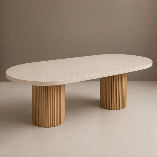 Mesa con patas de palilleria