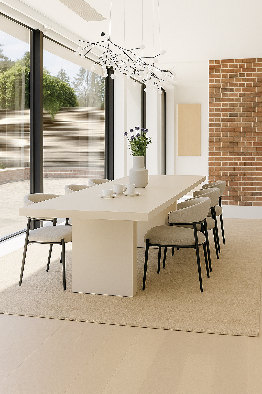 mesa de comedor de microcemento