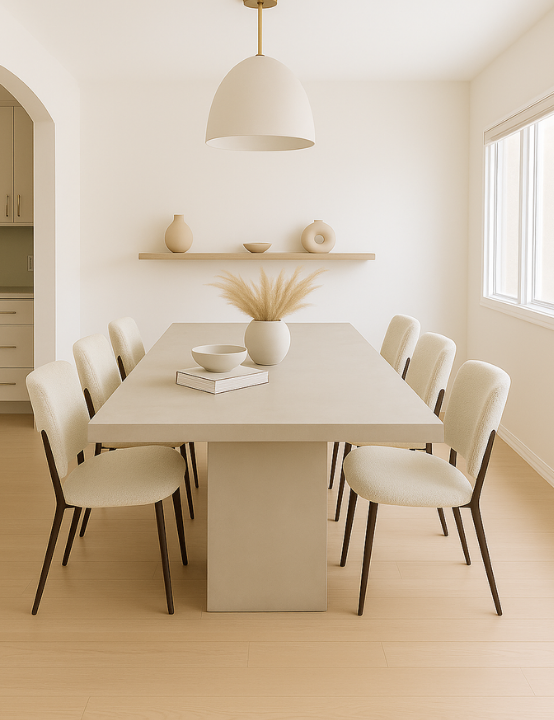 Mesa de microcemento