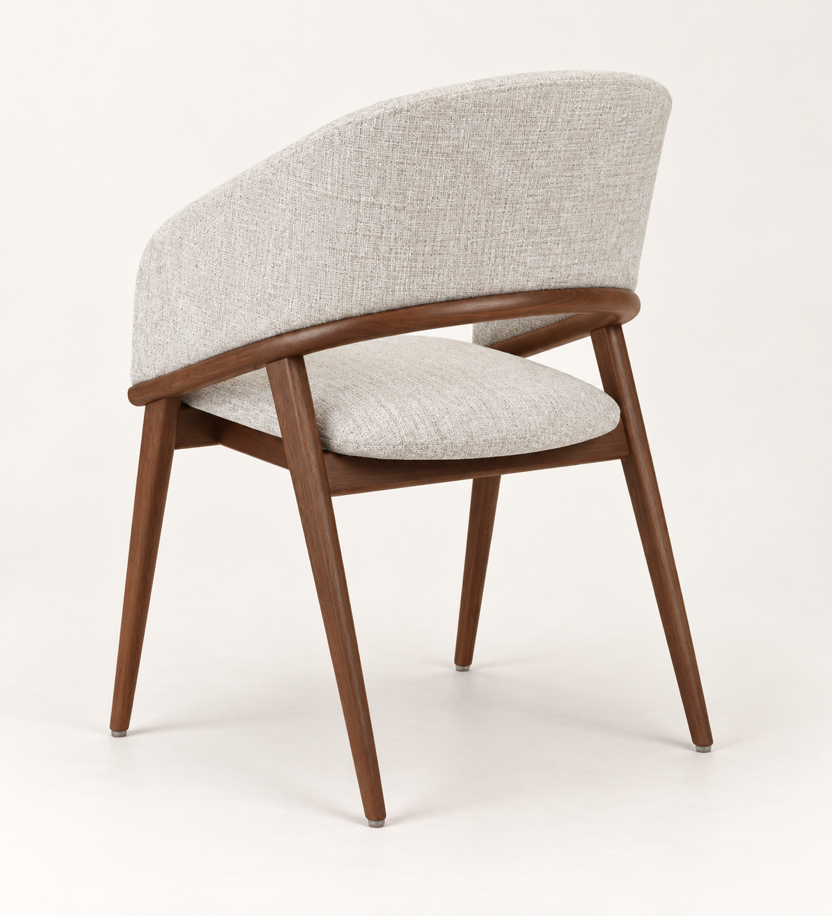 Silla Duna, madera medio, asiento tapizado, vista ambiente