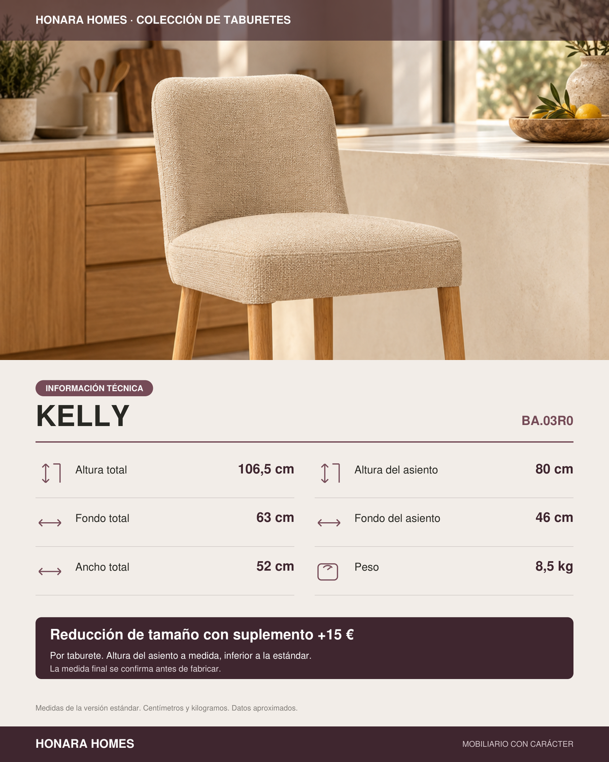 Taburete Kelly en ambiente · Honara Homes