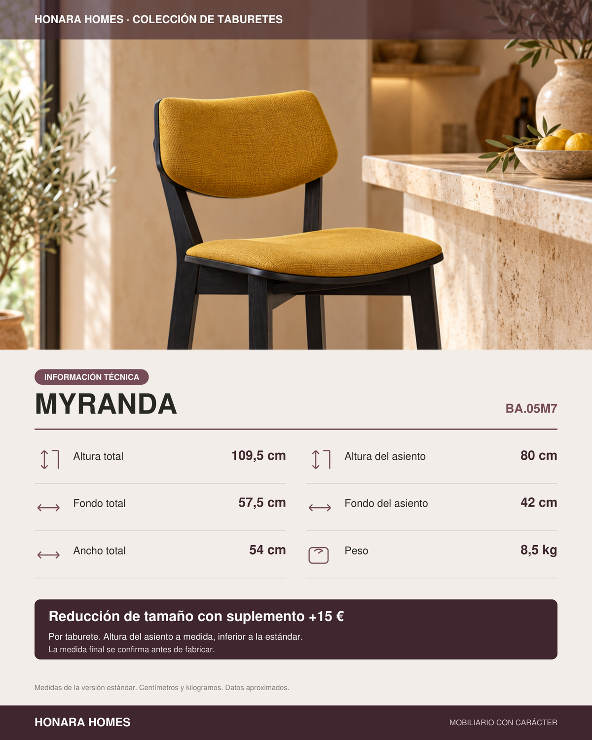 Taburete Myranda en ambiente · Honara Homes