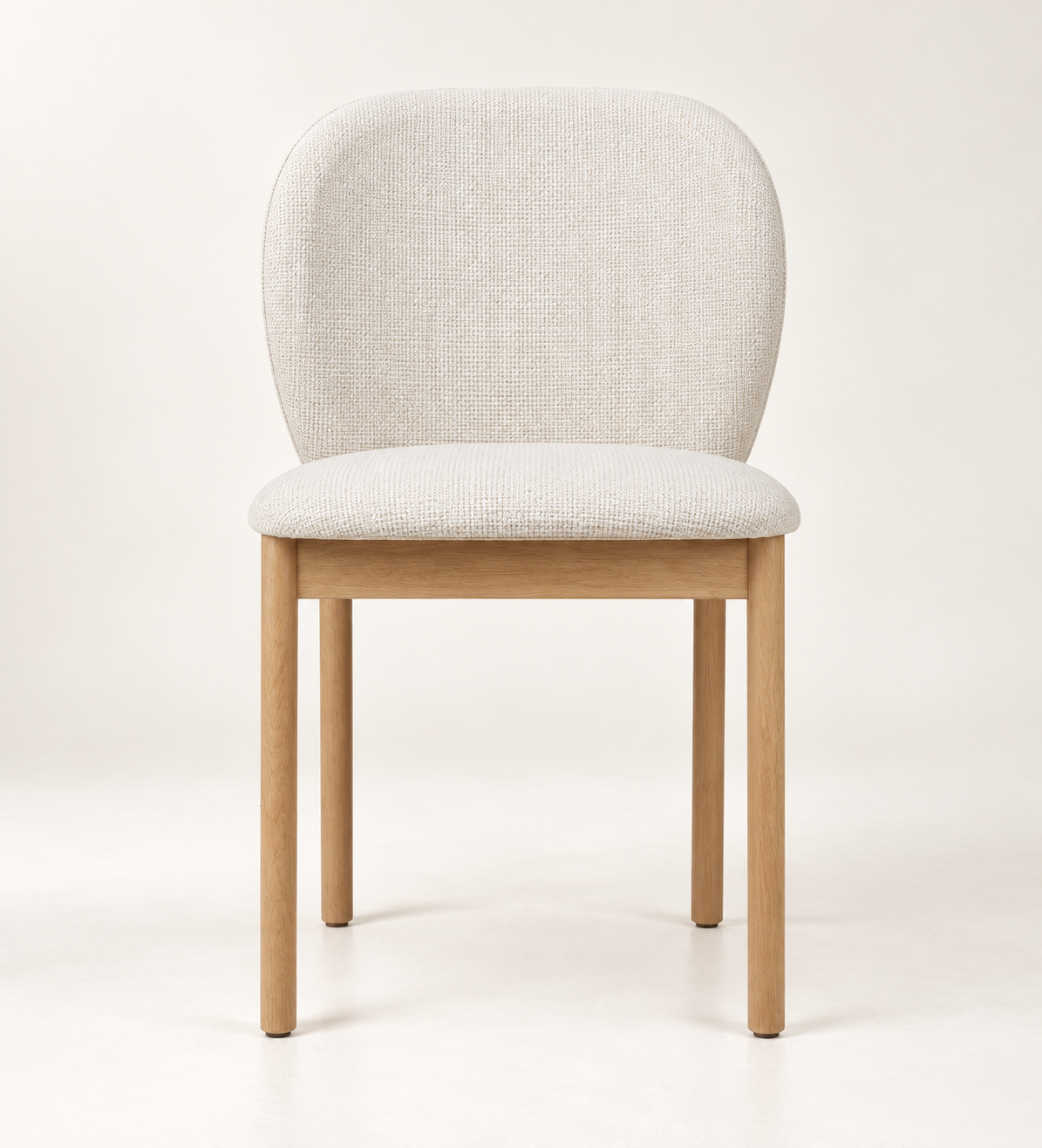 Silla Nara, madera medio, asiento tapizado, vista ambiente